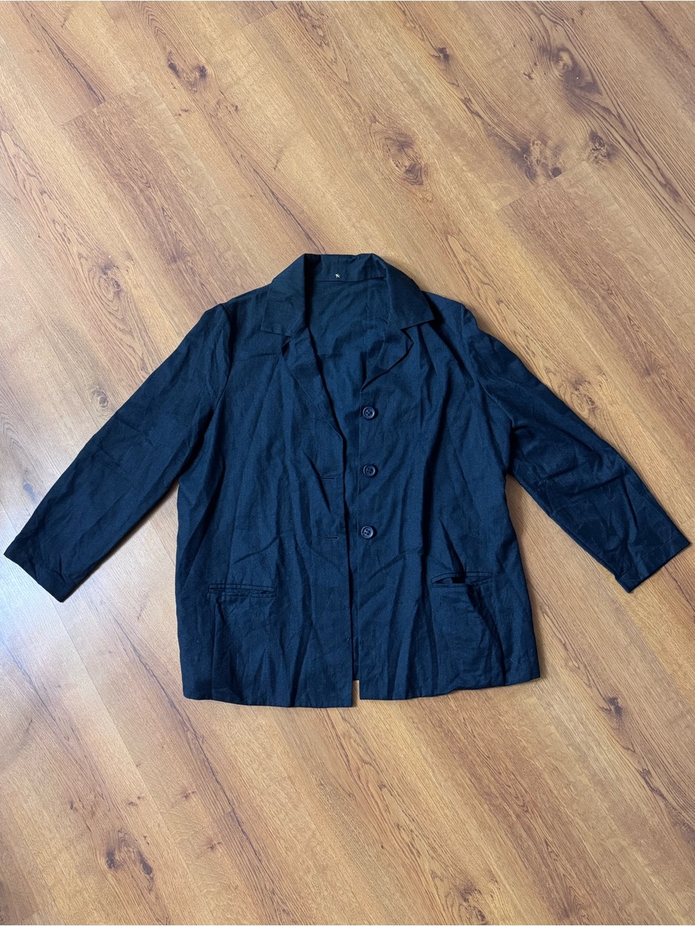 Peter Cohen 100% Wool Gray Black Blazer